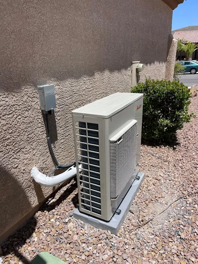 Residential air conditioning condenser unit in Foster City